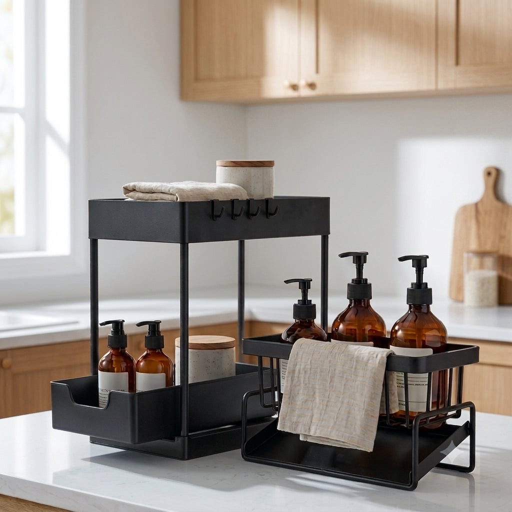Nomi Sink Set bundle — Countertop Caddy and Under-Counter Organizer, main product photo